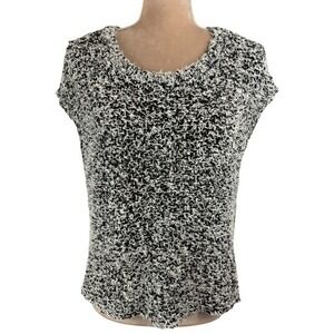 Eileen Fisher Womens Sleeveless Sweater Marled Black Flyaway Back Sz‎ Medium